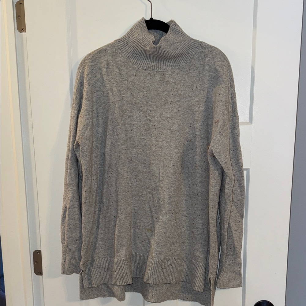 LOFT Speckled Gray Knit Sweater